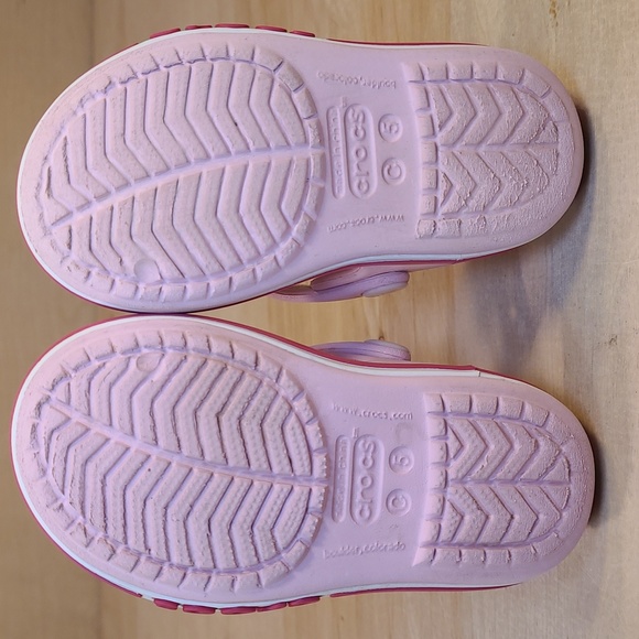 Crocs Pink White Infant Toddler Sandals - Picture 8 of 9